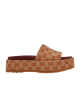 Gucci Beige GG Canvas Platform Flat 