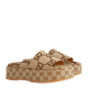 Gucci sandale cu platformă Maxi GG camel și maro închis
