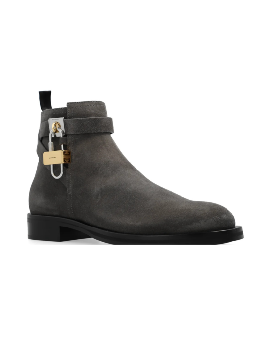 Givenchy Lock Ankle Boots Negru Ghete din Piele Premium