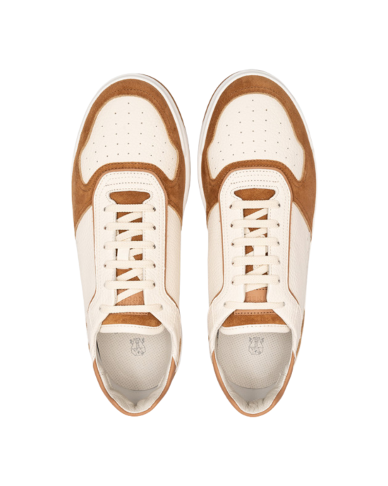 Brunello Cucinelli Leather & Suede Sneakers Beige/Camel 