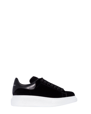 Alexander McQueen sneakers  Oversized din Catifea Neagră
