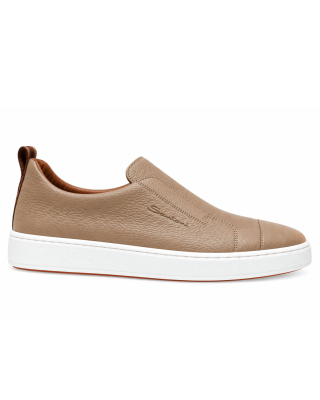 Santoni Pantofi Slip-On din Piele Maro Deschis