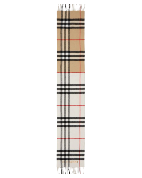 Burberry Fular din cașmir cu model Classic Check bej